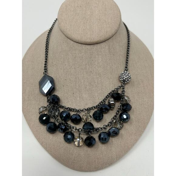 Simply Vera Wang Layered Gun Metal Necklace - Picture 10 of 10